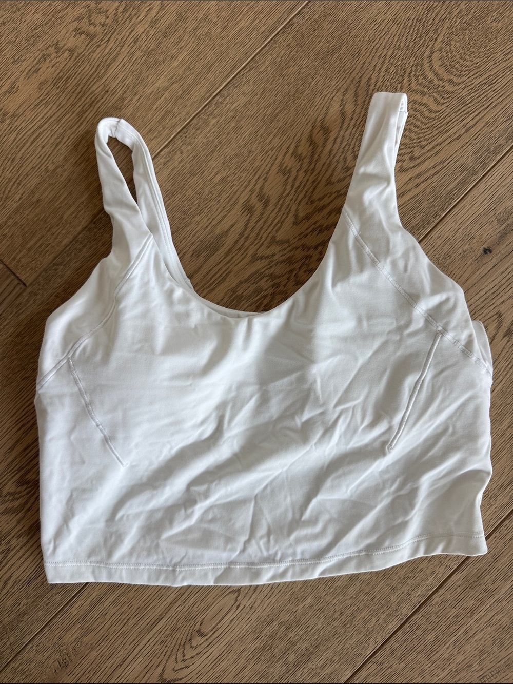Calia White Scoop Neck Crop Tank Top size L